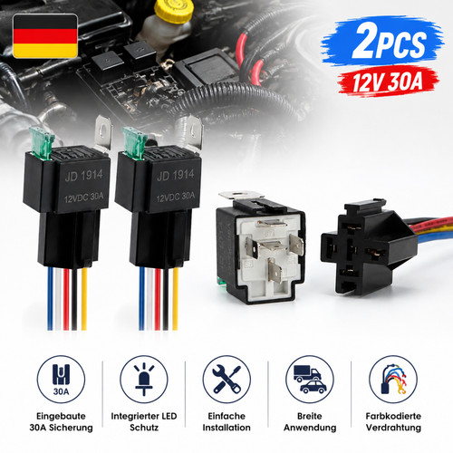 Relais mit sicherung - mit, 2x