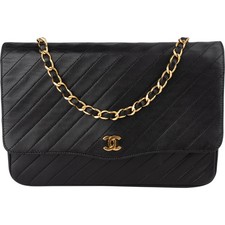 Chanel Noir Chevron Lambskin