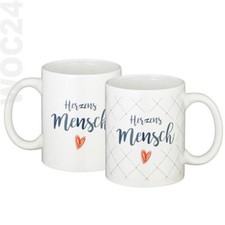 2er set tassen herzensmensch - tassen,