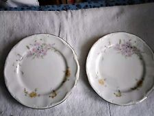 9 Stück Kuchenteller Kronester  Bavaria  Frühling goldfarbener Rand  Blumendekor