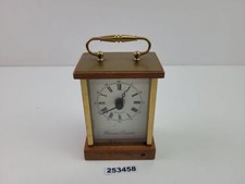 Tischuhr Weimar Quartz Glasscheibe Holz Metall Vintage 28.02.1987 Deko #253458