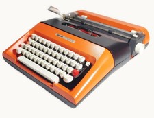 Schwarz und Orange – Olivetti Schreibmaschine – Exklusive Edition – Funktioniert
