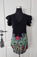 Entzückende Desigual  Shirt Bluse Tunika Gr. S 36  Damen schwarz bunt