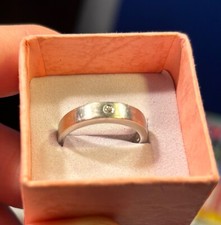 Damen Ring Weiß Gold 585 mit weißen Steinchen,Verlobungsring 