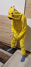 Pikachu Overall Karneval Fasching Anzug Pokémon Größe 140/146, Fleece 