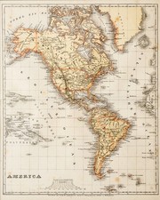 Amerika Original Stahlstich