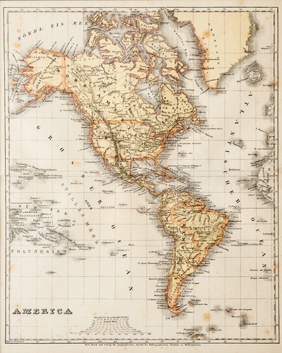 Amerika original stahlstich - amerika,