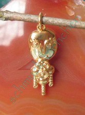 KX Anhänger Inka Maya Azteken Figur Repro Sterling Silber 925 vergoldet