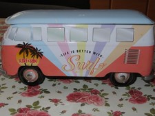 Aldi VW T1 Bus Bulli Keksdose / Life Is Better With Surf geöffnet