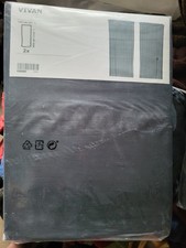 IKEA Vivan Gardinen / Vorhänge 2 Schals, Dunkelgrau, 145 x 300 cm