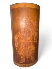 Bambusrelief China Krieger mit