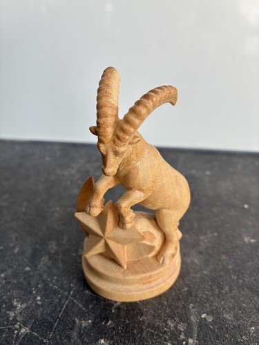 Hölzerne steinbock figur ca - hölzerne,