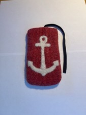 Handyhülle mit Anker aus Filz