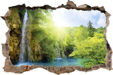 Wandtattoo Wasserfall Natur Wald mit verschiedene Rahmentypen DW000167