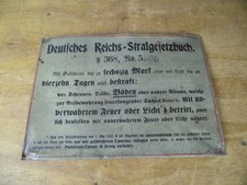 Antikes originales Blechschild