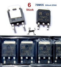 6 Stück 78M05 5V-Spannungsregler im DPAK bis 35VDC in / 500mA out