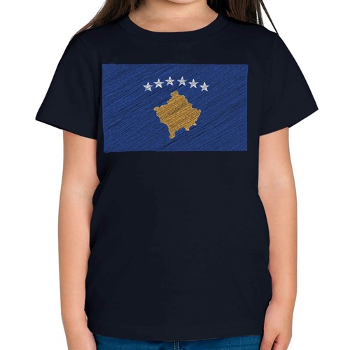 Kosovo scribble flag kinder - scribble,