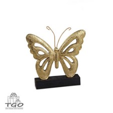 Formano Skulptur Schmetterling gold auf schwarzem Sockel-797025