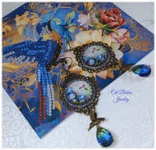 Lange Ohrringe mit Kolibris