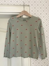 Next England Langarmshirt 110 Mädchen Regenbogen Lindgrün 