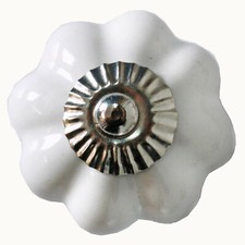 Möbelknopf Möbelgriff Möbelknöpfe Keramik Möbelknäufe Knauf Dunkel Blau Weiß zw