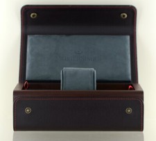 Meistersinger Aufbewahrungsbox Verkaufsbox Leder / Holz mit Kissen