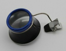 Uhrmacher-Okular Lupe Brillenklemme Eye Loupe Glasses Clipper 10X Fach blau Neu