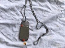 alte Bw Bundeswehr Erkennungsmarke mit Strahlendosimeter.Selten