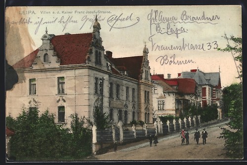 Ansichtskarte leipa villen an - villen,