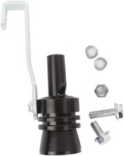 Auto-Auspuffpfeife Turbo-Soundverstärker Aluminium Schwarz XL