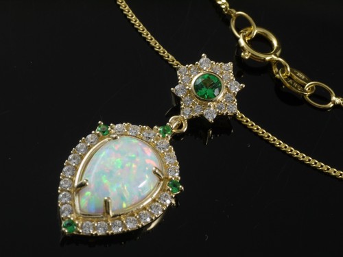 585 goldkette mit - opal, und