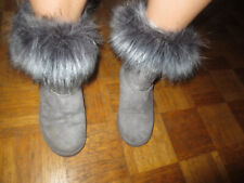 ?Warm Gefütterte Damen Stiefeletten Kunstfell Schlupfstiefel Boots?