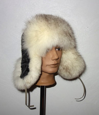 Polarfuchs Pelz Mütze  Fuchs
