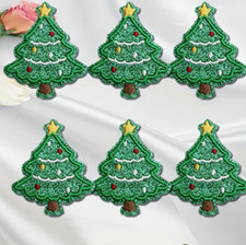 Tannenbaum Weihnachten Patch Bügelbild Aufbügler Aufnäher Flicken Kinder 4,5x4cm
