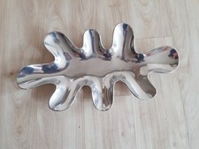 Edelstahlschale in Blattform, rostfrei