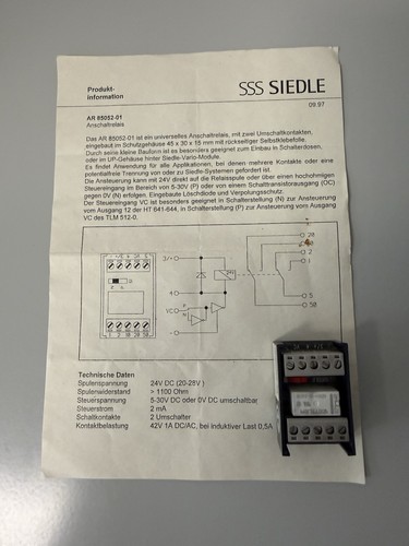 Siedle relais 24v anschaltrais - siedle,