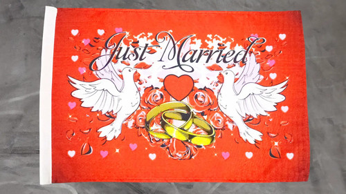 Fahne flagge just married - fahne,