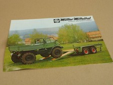 Prospekt Müller Mitteltal Einachs- und Tandem-Tieflader für Mercedes Unimog
