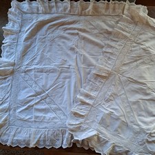 Paradekissen mit Spitze 2 Stück Monogramm weiss Schlafzimmer Bettwäsche