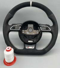Audi A1 8X A4 B8 A6 C7 A7 A8 D4 Q3 Q7 Lenkrad neu beziehen mit Leder / Alcantara