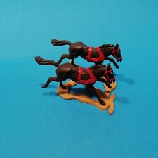 Timpo Toys seltene Kutschpferde braun Wild West Postkutsche Wagon Horses Figur