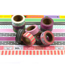 10 Rollen Washi Tape Klebeband Masking Printing Tape Basteln Papierband Basteln