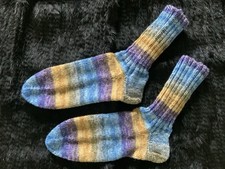 Handgestrickte Socken, Stricksocken Wollstrümpfe, Wollsocken, Handarbeit 42/43