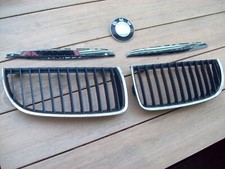 Original BMW Nieren Einzelstreben + BMW LOGO vorne für BMW 3er E 90