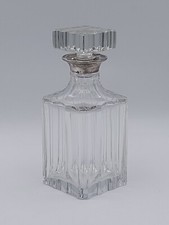 Whisky Kristall Karaffe Silbermontierung 925 Silber Gebrüder Kühn Höhe 23 cm