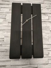 Schwarze Wanduhr  rechteckig groß uhr