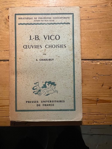 Vico oeuvres choisies j - choisies,,