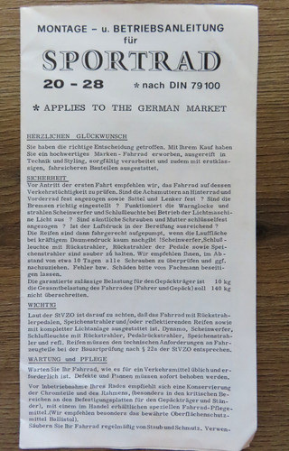 Sportrad 28 nach din - nach,