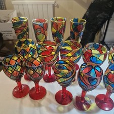 Glasbecher Set Mehrfarbig