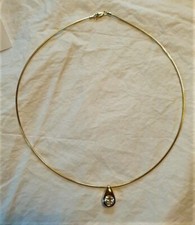 DIAMONIQUE Schmuck Halskette + Anhänger 45 cm,Silber 925/vergoldet NACHLASS